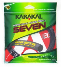 Karakal Tennissaite Big Bite Seven 120 (Kontrolle+Spin) schwarz 12m Set