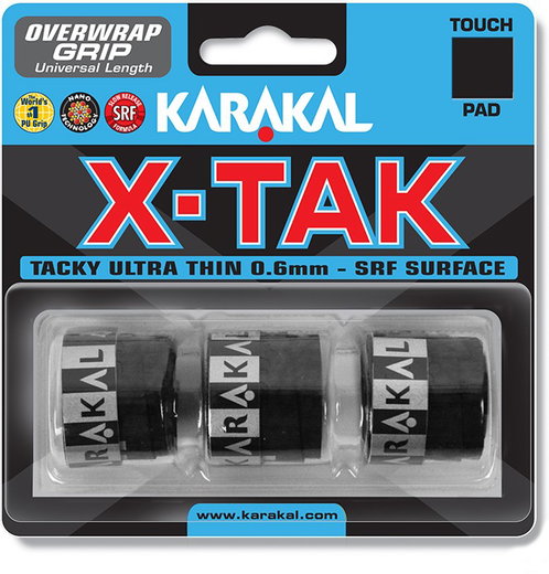 Karakal Overgrip X-Tak 0.6mm schwarz 3er