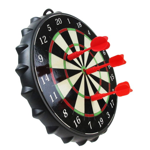 Karella Dartscheibe Mini Blade Kronkorken Magnet (inkl. 6 Kronkorken)