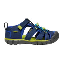 Keen Sandale Seacamp II CNX (Synthetik/Textil, Schnellschnürsystem mit Klettverschluss) navyblau/lime Kinder