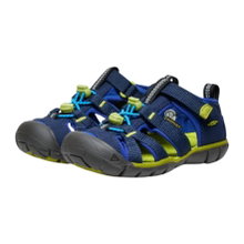 Keen Sandale Seacamp II CNX (Synthetik/Textil, Schnellschnürsystem mit Klettverschluss) navyblau/lime Kinder