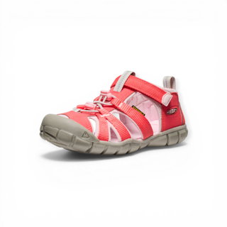 Keen Sandal Seacamp II CNX (Synthetic/Textile, Quick-lacing system with Velcro) red/pink toddler girls