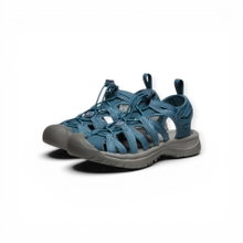 Keen Sandale Whisper (wasserdicht, Schnellschnürsystem, für leichte Wanderungen) blau Damen