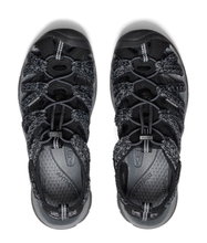 Keen Sandale Whisper (wasserdicht, Schnellschnürsystem, für leichte Wanderungen) grau/schwarz Damen