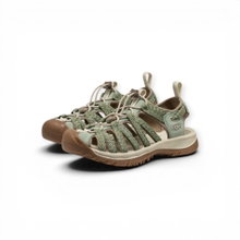 Keen Sandale Whisper (wasserdicht, Schnellschnürsystem, für leichte Wanderungen) grün/braun Damen