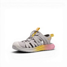 Keen Sandale Whisper Lite (Schnellschnürsystem, für leichte Wanderungen) grau/gelb/rosa Damen