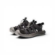 Keen Sandale Whisper Lite (Schnellschnürsystem, für leichte Wanderungen) schwarz/grau Damen