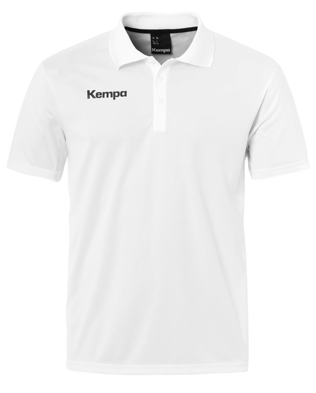 Kempa Sport-Polo Poly (100% Polyester) weiss Herren