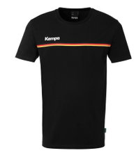 Kempa Freizeit-Tshirt Team Deutschland/Germany (Bio-Baumwolle) schwarz Herren