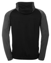 Kempa Hooded Jacket Ambition 28 (Full-Zip, 100% Polyester) black/grey Men's
