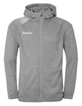 Kempa Kapuzenjacke Ambition 28 (Full-Zip, 100% Polyester) grau Herren
