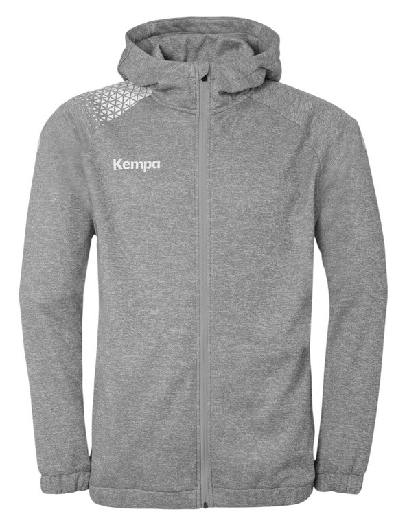 Kempa Kapuzenjacke Ambition 28 (Full-Zip, 100% Polyester) grau Herren