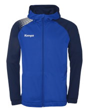 Kempa Hooded Jacket Ambition 28 (Full-Zip, 100% Polyester) blue/navy blue Men's