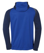 Kempa Hooded Jacket Ambition 28 (Full-Zip, 100% Polyester) blue/navy blue Men's