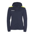 Kempa Kapuzenjacke Emotion 27 Full-Zip (angenehmes Tragegefül) marineblau/gelb Damen