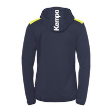 Kempa Hooded Jacket Emotion 27 Full-Zip (comfortable fit) navy blue/yellow ladies