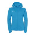 Kempa Kapuzenjacke Emotion 27 Full-Zip (angenehmes Tragegefül) kempablau/weiss Damen