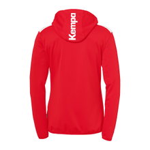 Kempa Hooded Jacket Emotion 27 Full-Zip (comfortable wearing feel) red/white ladies