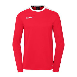 Kempa Sport-Langarmshirt Emotion 27 (100% Polyester) rot/weiss Herren