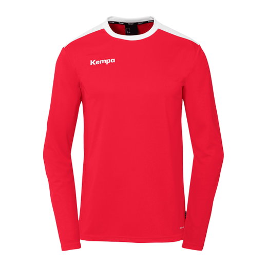 Kempa Sport-Langarmshirt Emotion 27 (100% Polyester) rot/weiss Herren