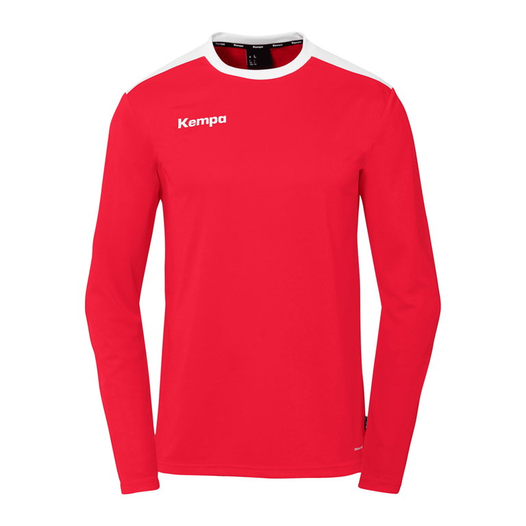 Kempa Sport-Langarmshirt Emotion 27 (100% Polyester) rot/weiss Herren