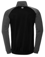 Kempa Training Jacket Poly Ambition 28 (Full-Zip, 100% Polyester) black/grey men's