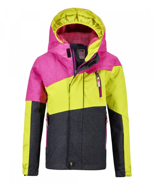 Killtec Winterjacke Viewy (winddicht, wasserdicht, Schneefang) neonpink/gelb Kleinkinder