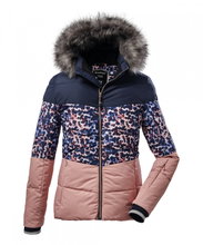 Killtec Winterjacke in Daunenoptik mit abzippbarer Kapuze (wind- und wasserabweisend, PFC-frei) blau/rose Kinder