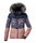 Killtec Winterjacke in Daunenoptik mit abzippbarer Kapuze (wind- und wasserabweisend, PFC-frei) blau/rose Kinder