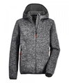 Killtec Strickfleecejacke mit Kapuze (warm, gemütlich) anthrazitgrau Kinder