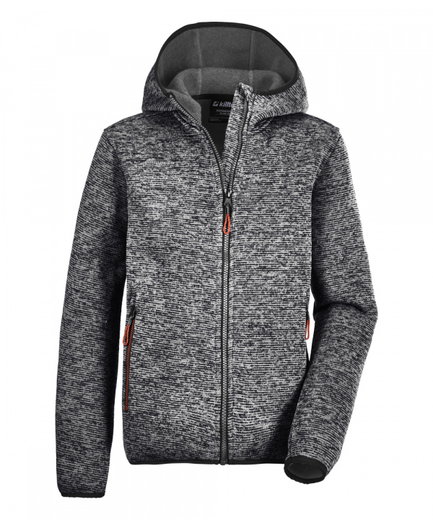 Killtec Fleece'owa bluza z kapturem (ciepła, przytulna) antracytowa dziecięca