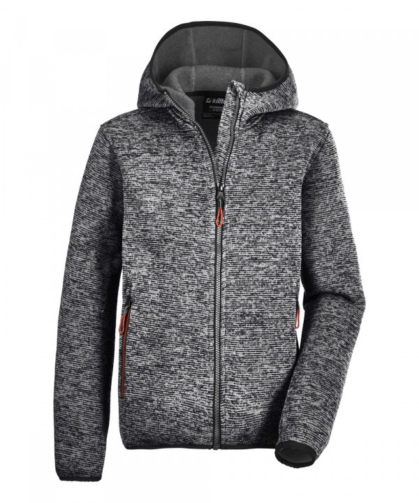 Killtec Strickfleecejacke mit Kapuze (warm, gemütlich) anthrazitgrau Kinder