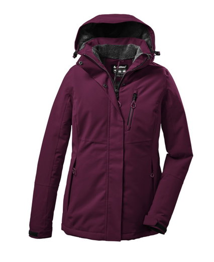 Killtec Winterjacke KOW 140 mit Kapuze (wasser- und winddicht) dunkelrose Damen