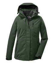 Killtec Winterjacke KOW 140 mit Kapuze (wasser- und winddicht) grüngrau Damen