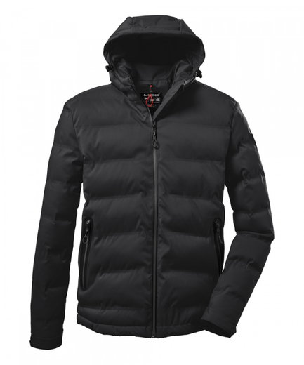 Killtec Steppjacke Kow 151 mit Kapuze - wasser- und windabweisend - schwarz Herren