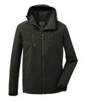 Killtec Softshelljacke mit abzippbarer Kapuze (Fleecefutter, wasserabweisend) dunkelgrün Herren