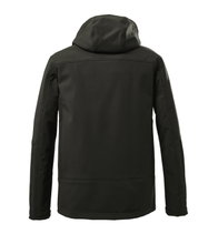 Killtec softshell jacket with detachable hood (fleece lining, water-repellent) dark green men's