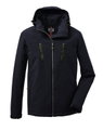 Killtec Softshelljacke mit abzippbarer Kapuze (Fleecefutter, wasserabweisend) 00920 schwarz Herren