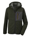Killtec Strickfleecejacke Kow 200 mit Kapuze (warm, Midlayer) olivegrün Kinder