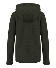 Killtec Strickfleecejacke Kow 200 mit Kapuze (warm, Midlayer) olivegrün Kinder