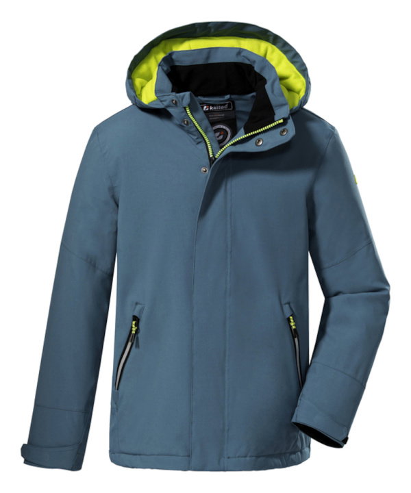 Killtec Winterjacke Kow 206 Daunenoptik mit Kapuze (wind- und wasserdicht, atmungsaktiv, PFC-frei) blaugrau Kinder