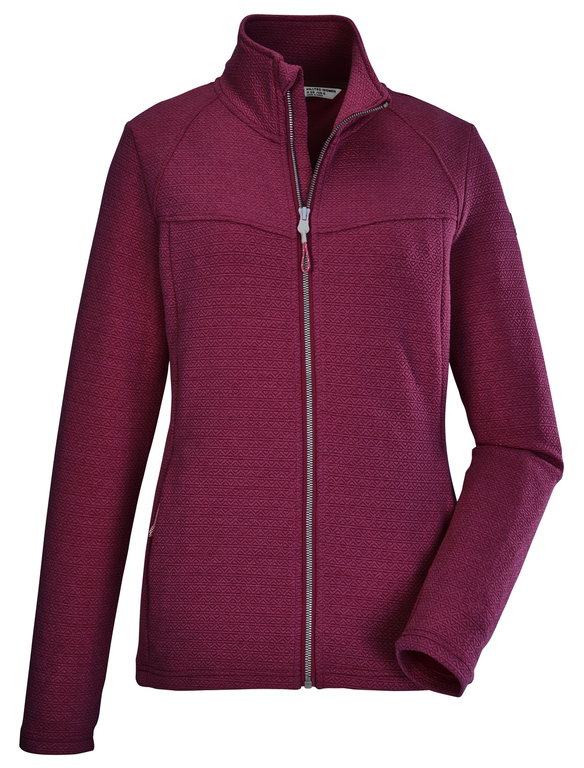 Killtec Powerstretchjacke mit Stehkragen (als Überzieher oder Midlayer geeignet) dunkelrose Damen