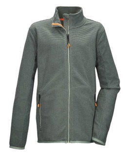 Killtec Fleece Jacket KOS 162 (with Stand-Up Collar) Natural Green Kids