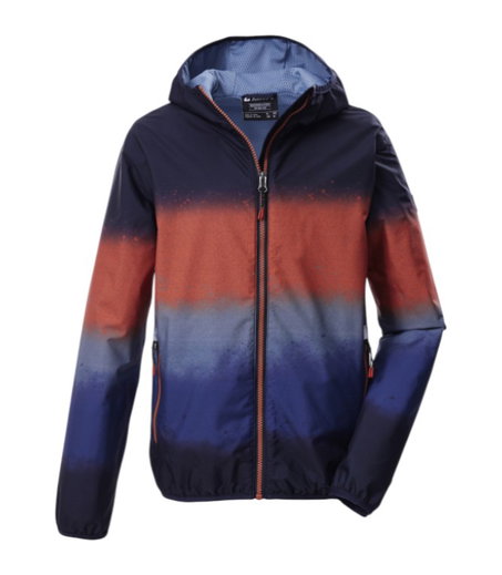 Killtec Funktionsjacke KOS 144 (mit Kapuze, winddicht, wasserdicht) dunkelnavy/orange Jungen