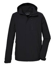 Killtec transitional jacket/functional jacket KOS 52 with hood (waterproof, windproof) black men's