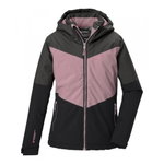 Killtec Funktionsjacke KOW 156 (mit Kapuze, winddicht, wasserdicht) dunkelgrau/pink Mädchen