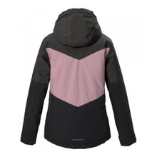 Killtec Funktionsjacke KOW 156 (mit Kapuze, winddicht, wasserdicht) dunkelgrau/pink Mädchen