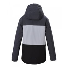 Killtec Funktionsjacke KOW 172 (mit Kapuze, winddicht, wasserdicht) stahlgrau/schwarz Jungen