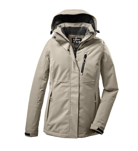 Killtec Winterjacke KOW 140 mit Kapuze (wasser- und winddicht) hell taupe Damen