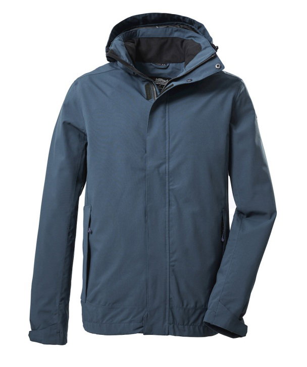 Killtec Funktionsjacke KOS 87 mit abzippbarer Kapuze (wasserdicht, winddicht) stahlblau Herren